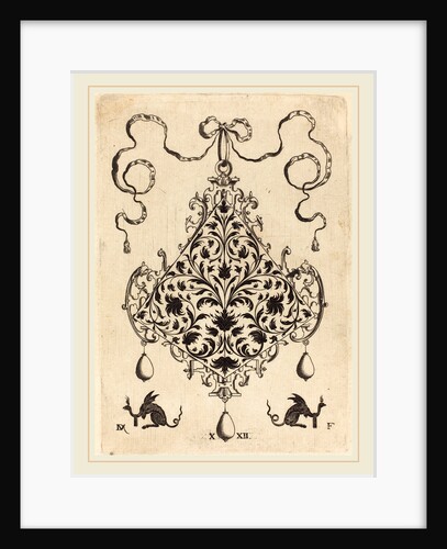 Large Pendant, Ornamental Foliage Design, 1596 by Daniel Mignot