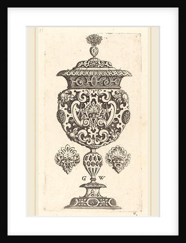 Goblet, rim decorated with masque with gaping mouth by Georg Wechter I