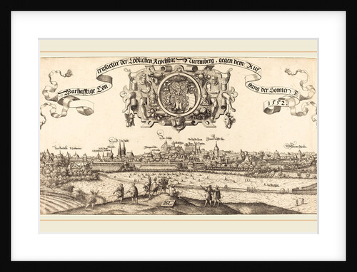 View of Nuremberg from the East center section, 1552 by Hans Sebald Lautensack