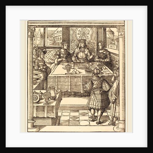 The Young White King between the Queen and Princess of the Feuereisen by Leonhard Beck