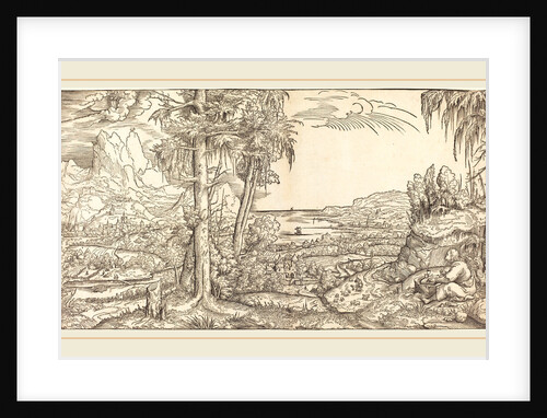 Saint John on Patmos by Master H.W.G.