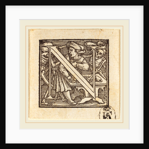 Letter N by Hans Holbein the Younger