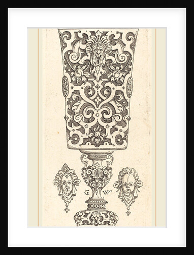 Goblet with base decorated with two large scallops by Georg Wechter I