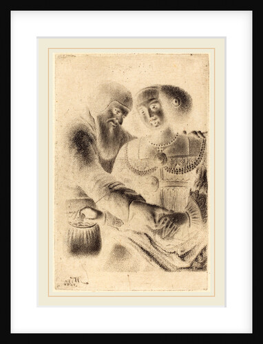 Man and Woman Embracing, stipple by Master NW