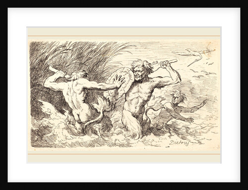 Battling Tritons, 1763 by Christian Wilhelm Ernst Dietrich