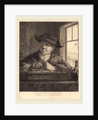 Self-Portrait with a Spider in the Window, 1758 by Georg Friedrich Schmidt