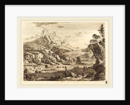 Mountainous Riverscape with Figures by Georg Eisenmann