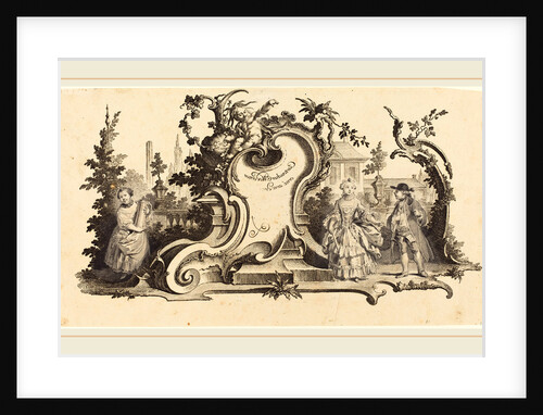 Cartouches Modernes orné avec des diferentes Figures by Johann Esaias Nilson