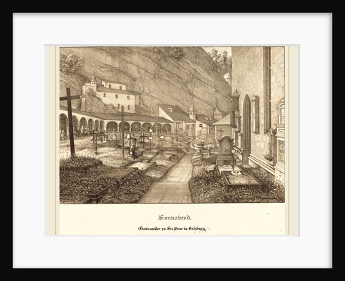 Sonnabend-Gottesacker zu St. Peter in Salzburg, 1823 by Ferdinand Olivier