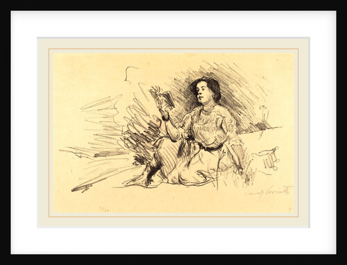 Girl Reading by Lovis Corinth