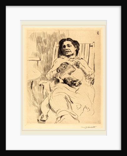 Woman with Needlework by Lovis Corinth