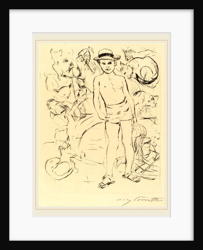 Boy Wearing Bathing-Trunks and Straw Hat by Lovis Corinth