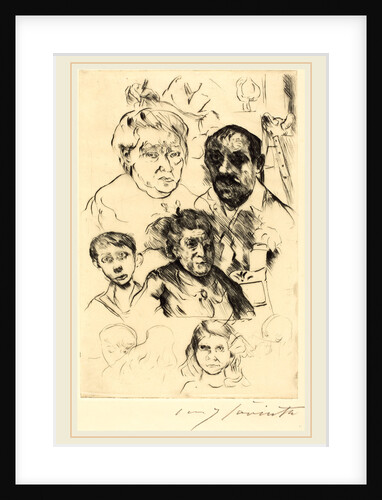 Assorted Heads and Self-Portrait by Lovis Corinth