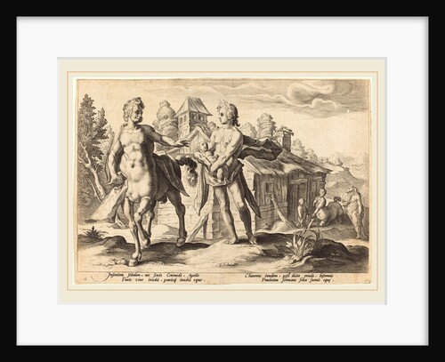 Apollo Entrusting Chirson with the Education of Aescalapius by Workshop of Hendrik Goltzius