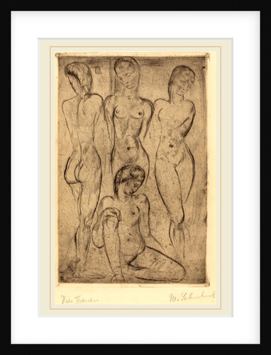 Four Women; Three Standing, One Sitting by Wilhelm Lehmbruck