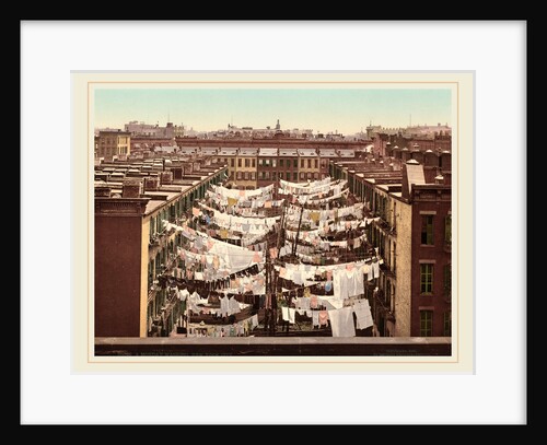 A Monday Washing, New York City, 1900, photochrom by Anonymous