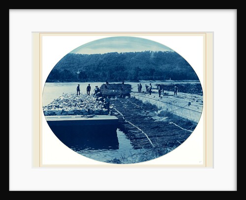 Construction of Rock and Brush Dam, L.W. 1891, 1891 by Henry Peter Bosse