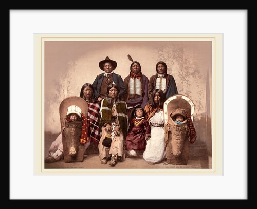 Ute Chief Sevara and Family, 1900, photochrom by Anonymous