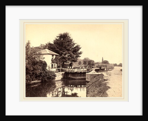 Lock-Keeper's Cottage and Lock Gates, 1850s by Anonymous