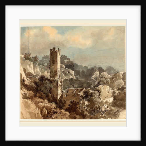 Ruins of a Fortified Tower among Wooded Hills by Friedrich Salathé