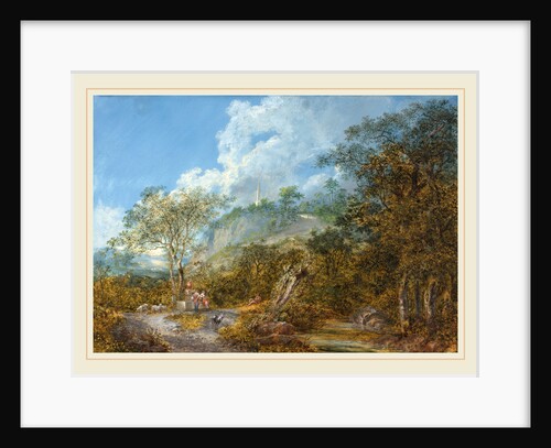 Arcadian Landscape with an Obelisk, 1785 by Salomon Gessner