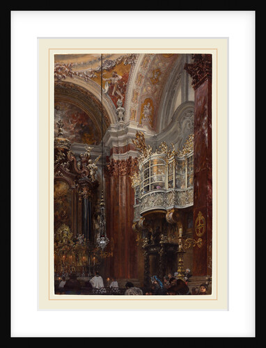 The Interior of the Jacobskirche at Innsbruck, 1872 by Adolph Menzel