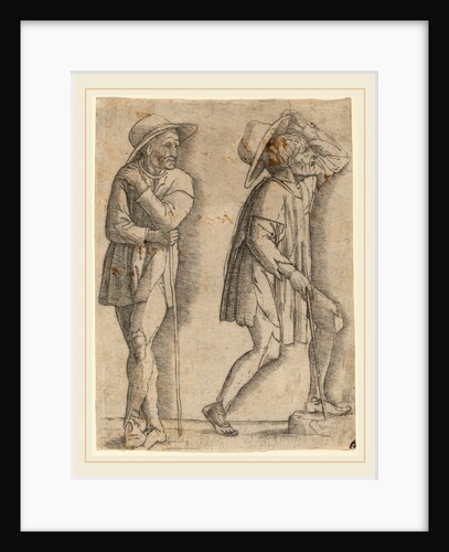Two Peasants by Workshop of Andrea Mantegna