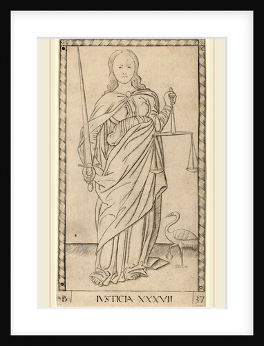 Justicia, c. 1465 by Master of the E-Series Tarocchi