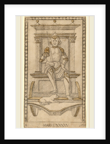 Marte, c. 1465 by Master of the E-Series Tarocchi