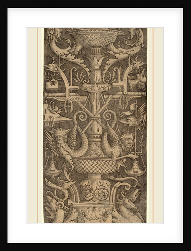 Ornament Panel with Dragons, Masks, and Instruments of War, c. 1505 by Zoan Andrea