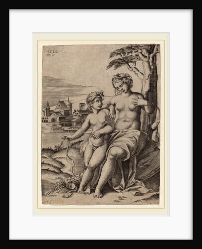 Venus and Cupid, 1516 by Agostino dei Musi
