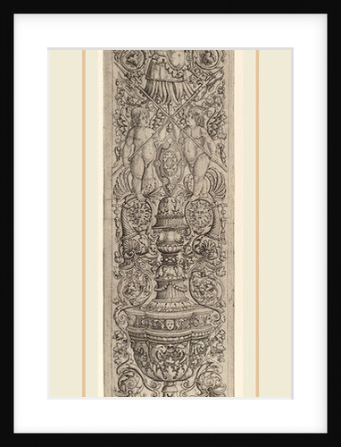 Ornament Panel: Griffins and Two Cupids Crossing Halberds by Giovanni Pietro Birago and Zoan Andrea