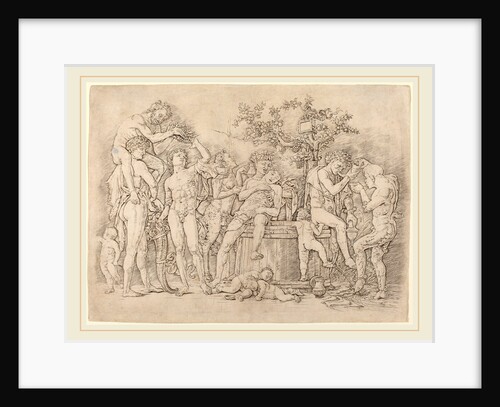 Bacchanal with a Wine Vat, c. 1475 by Andrea Mantegna