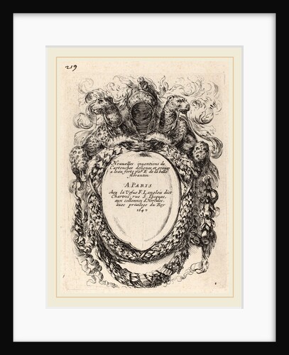 Title Page for Nouvelles inventions de Cartouches, 1647 by Stefano Della Bella