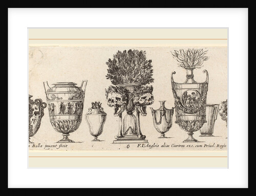 Fantastic Vases, probably 1646 by Stefano Della Bella