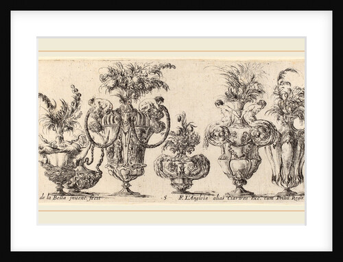 Fantastic Vases, probably 1646 by Stefano Della Bella