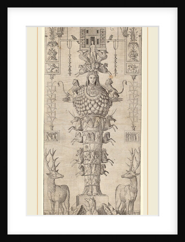 A Grotesque with Diana of Ephesus and Diverse Animals, 1555 by Master AP