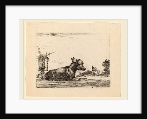 Donkey Resting, 1642 by Stefano Della Bella