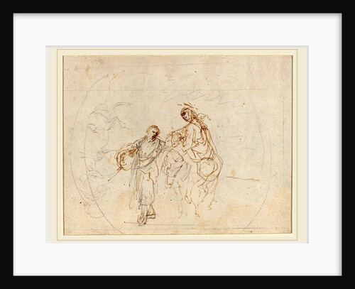The Flight into Egypt verso by Stefano Della Bella