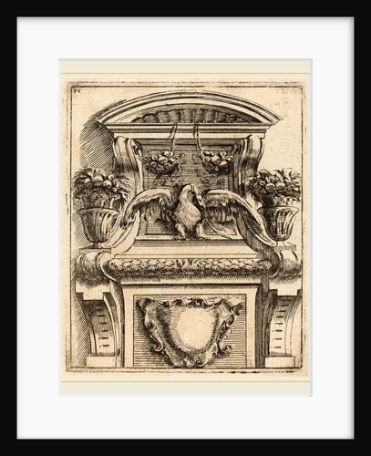 Architectural Motif with a Bird, c. 1690 by Carlo Antonio Buffagnotti