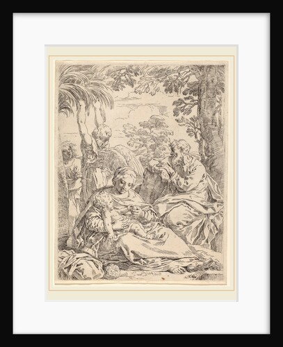 The Rest on the Flight into Egypt by Simone Cantarini