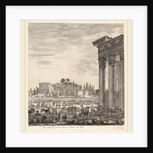 Temple of Antonius and the Campo Vaccino, 1656 by Stefano Della Bella