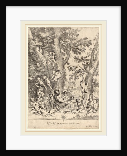 Young Woman, Surrounded by Cupids by Pietro Testa