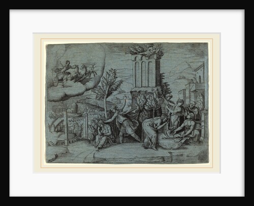 Young Man Warning a Sorrowful Woman by Giulio Bonasone