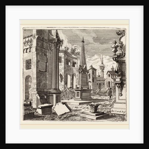 Fantastic Townscape with Ruins, before 1753 by Giuseppe Antonio Landi