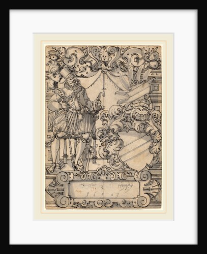 A Donor with a Coat of Arms, 1603 by Hans Jegli II