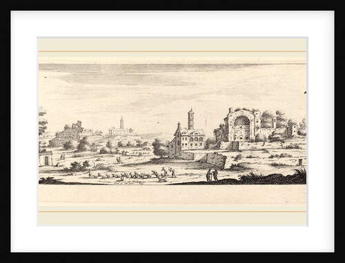 Veue de temple de Soleil à Rome by François Collignon