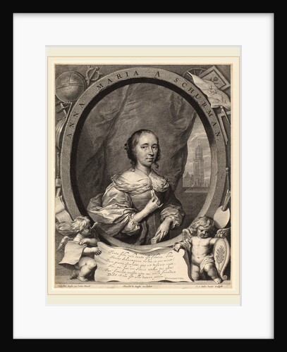 Anna Maria van Schurman, Dutch, c. 1650 by Cornelis van Dalen the Younger