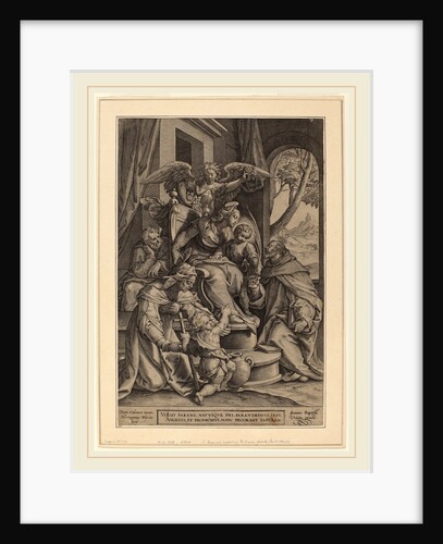 Saint Francis Receiving the Palm from the Christ Child by Hieronymus Wierix