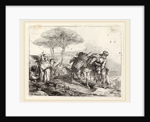 The Madonna and Child at Left, with a File of Angels by Giovanni Domenico Tiepolo